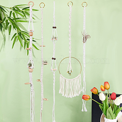 5Pcs 5 Styles Cotton Macrame Plant Hangers&nbsp;AJEW-GA0007-83