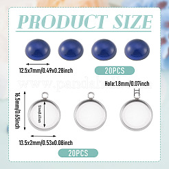 20Pcs 304 Stainless Steel Cabochon Connector Settings&nbsp;DIY-TA0015-44C