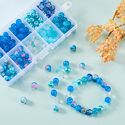 200Pcs 10 Styles DIY Glass Round Beads Sets&nbsp;DIY-CJ0001-96