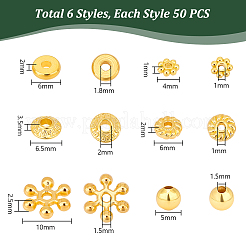 300Pcs 6 Styles Brass & Alloy Spacer Beads&nbsp;FIND-PH0019-90