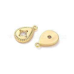 Brass Micro Pave Cubic Zirconia Charms&nbsp;KK-D504-20A-G