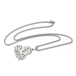 201 Stainless Steel Religion Jesus Pendant Necklaces&nbsp;NJEW-H065-01P