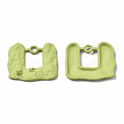 Spray Painted Alloy Pendants&nbsp;PALLOY-Q434-011D-NR