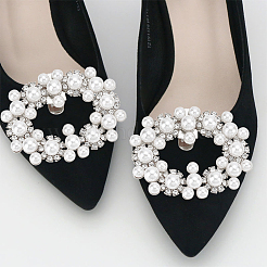 4Pcs 2 Colors Detachable Iron Rhinestone Shoe Buckle Clips&nbsp;AJEW-WR0002-40