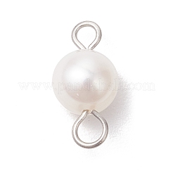 Natural Cultured Freshwater Pearl Two Sides Polished Connector Charms&nbsp;PALLOY-JF04041-02