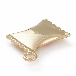 Golden Tone Brass Enamel Pendants&nbsp;KK-H746-01G