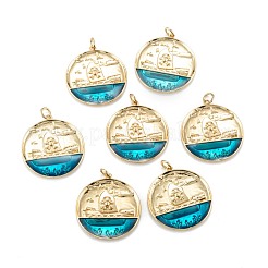 Brass Enamel Pendants&nbsp;KK-A155-12G