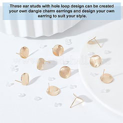 30Pcs Brass Stud Earring Findings&nbsp;KK-DC0001-27