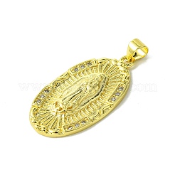 Real 18K Gold Plated Brass Micro Pave Clear Cubic Zirconia Pendants&nbsp;KK-H472-36E-G