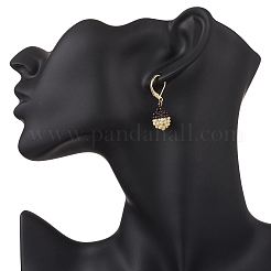 Handmade Glass Seed Beads Leverback Earrings&nbsp;EJEW-MZ00572