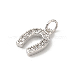 Rack Plating Brass Clear Cubic Zirconia Pendants&nbsp;KK-Z056-18P