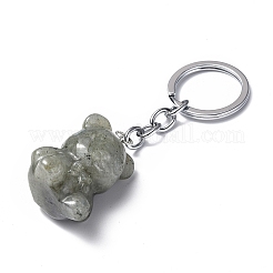 Natural/Synthetic Gemstone Pendant Keychains&nbsp;KEYC-P011-02P