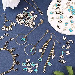 104Pcs Letter A~Z Alloy Enamel Pendant Charms&nbsp;JX170A