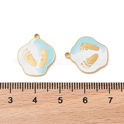 304 Stainless Steel Enamel Pendants&nbsp;STAS-S156-01G-03