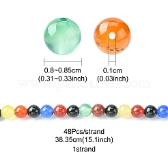 Natural Agate Beads Strands&nbsp;G-YW0001-33A