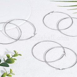 3 Pairs 304 Stainless Steel Ring Hoop Earrings&nbsp;EJEW-LP0001-04