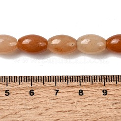 Oval Dyed Natural Red Aventurine Beads Necklaces&nbsp;G-P106-03A
