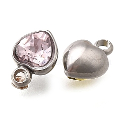 304 Stainless Steel with Rhinestone Pendants&nbsp;STAS-Q346-01P