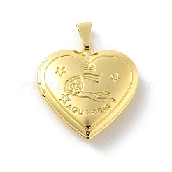 12 Styles Brass Locket Pendants&nbsp;KK-C092-25G