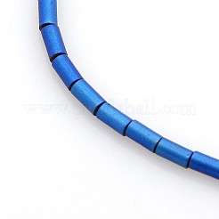 Electroplate Frosted Non-magnetic Synthetic Hematite Beads Strands&nbsp;G-O008-19H