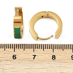 304 Stainless Steel Enamel Hoop Earrings&nbsp;EJEW-K268-19G-02