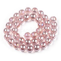 Electroplate Transparent Glass Beads Strands&nbsp;GLAA-T032-T10mm-AB10