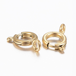 Ion Plating(IP) 304 Stainless Steel Spring Ring Clasps&nbsp;STAS-H423-09G