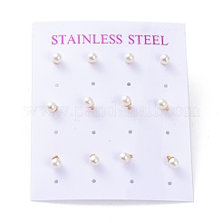 Plastic Imitation Pearl Stud Earrings&nbsp;STAS-D0001-03-G-B