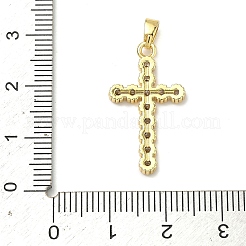 Brass Micro Pave Clear Cubic Zirconia Pendants&nbsp;KK-H254-09G