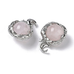 Natural Rose Quartz Pendants&nbsp;G-A298-02P-07