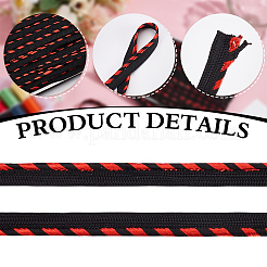 50 Yards Polyester Chenille Furry Braided Lip Cord Trim&nbsp;OCOR-WH0070-154B