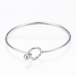 Tarnish Resistant 304 Stainless Steel Bangle&nbsp;BJEW-H530-01P