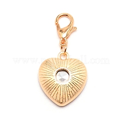 Heart Glass Pendant Decorations&nbsp;HJEW-WH0036-19D