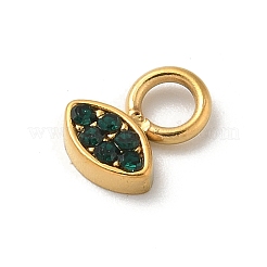 Ion Plating(IP) 304 Stainless Steel with Rhinestone Charms&nbsp;STAS-G351-12G-03