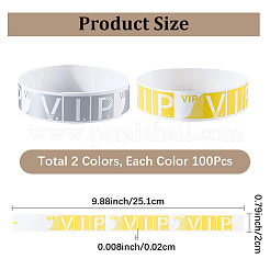 200Pcs 2 Colors VIP PP Plastic Waterproof Bracelets&nbsp;BJEW-SP0001-33