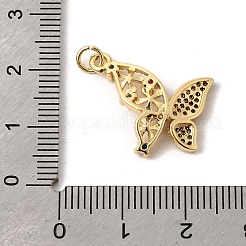Brass Micro Pave Cubic Zirconia Pendants&nbsp;KK-K419-09G