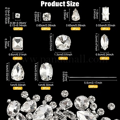 90Pcs 10 Styles Sew on Rhinestone&nbsp;RGLA-YW0002-10