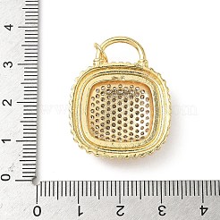 Brass Micro Pave Cubic Zirconia Pendants&nbsp;KK-L239-001G
