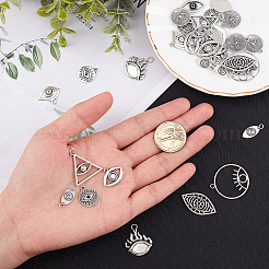Tibetan Style Alloy Pendants & Cabochons & Pendants Rhinestone Setting&nbsp;PALLOY-PH0005-94AS