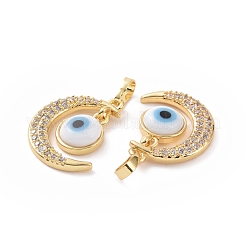Brass Micro Pave Cubic Zirconia Pendants&nbsp;ZIRC-F136-06G-02