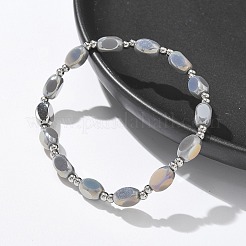 304 Stainless Steel Beads Stretch Breacelets for Women&nbsp;BJEW-M054-01P-03