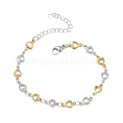 Women's 304 Stainless Steel Triangle Link Chains Bracelets&nbsp;BJEW-G790-01GP