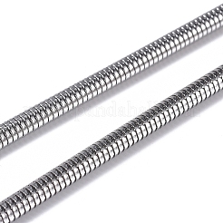 Tarnish Resistant 304 Stainless Steel Round Snake Chains&nbsp;CHS-L023-01D-P