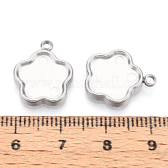 304 Stainless Steel Pendant Cabochon Settings&nbsp;STAS-T065-88P