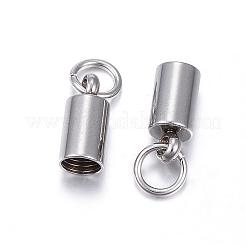Tarnish Resistant 201 Stainless Steel Cord Ends&nbsp;STAS-E120-01-3.2mm