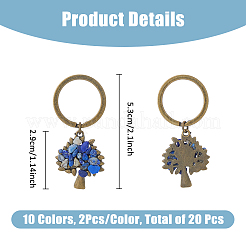 Natural & Synthetic Gemstone Keychain&nbsp;KEYC-FH00014