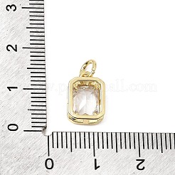 Brass Micro Pave Cubic Zirconia Pendants&nbsp;CU-CBA7D5E-02B-G