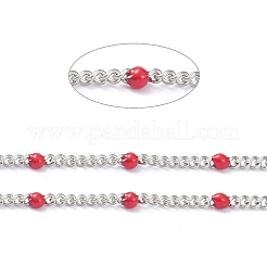 304 Stainless Steel Enamel Curb Chains&nbsp;CHS-P013-01P-04