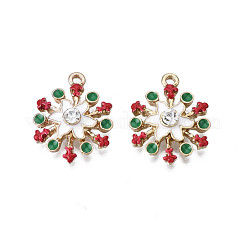 Rack Plating Alloy Enamel Pendants&nbsp;X-ENAM-N055-142