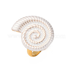 304 Stainless Steel Adjustable Finger Rings with Enamel for Women&nbsp;RJEW-A076-01G